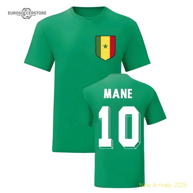 Sadio Mane Senegal National Hero Tee (Green)-ly44