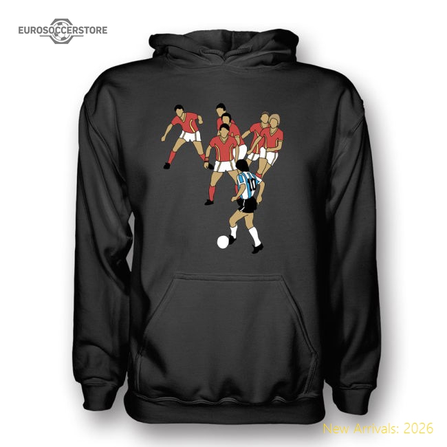 Diego Maradona Goal Of Century Hoody (black) - Kids-ly44