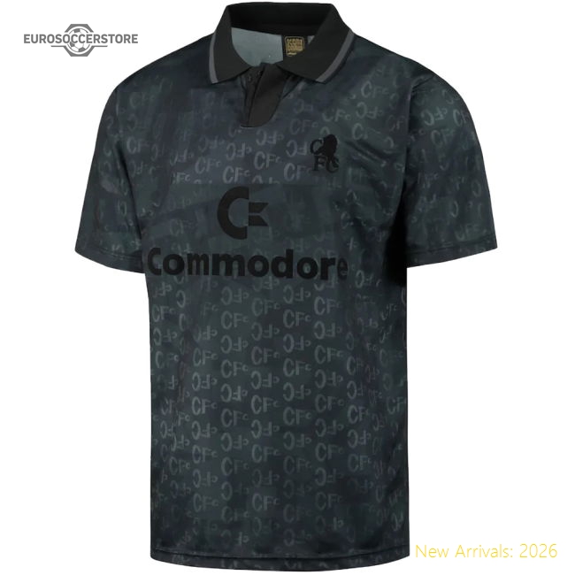 Chelsea 1992 Black Out Retro Football Shirt (Drogba 11)-Football Jersey Hub