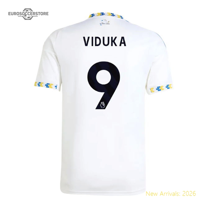 2025-2026 Leeds United Home Shirt (Viduka 9)-Football Jersey Hub