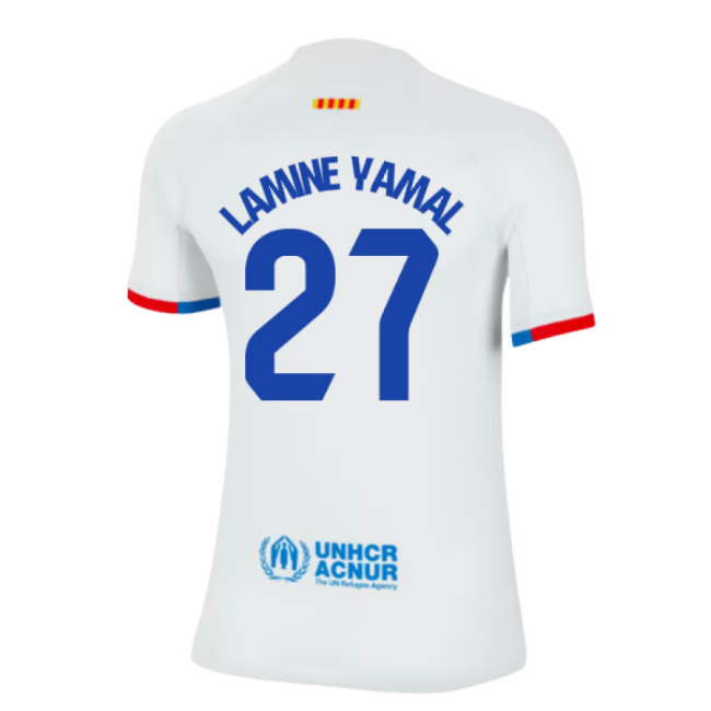 2023-2024 Barcelona Away Shirt (Ladies) (Lamine Yamal 27)-BuySoccerJersey Hub
