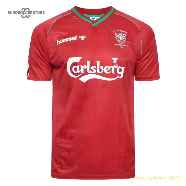 Wimbledon 1988-1989 Away Shirt Supporter Collection Red Adults-ly44