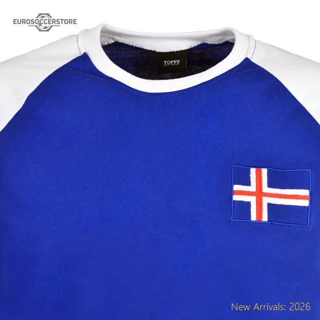 Iceland Raglan Sleeve Royal/White T-Shirt-ly44