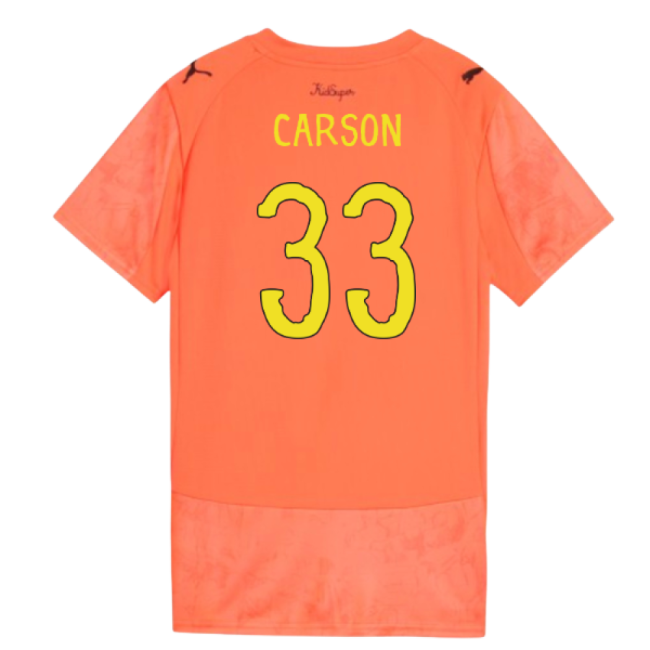 2025-2026 Manchester City CWC Goalkeeper Shirt (Neon Sun) - Womens (Carson 33)-Football Jersey Hub