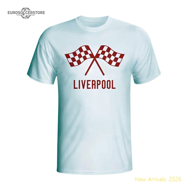 Liverpool Waving Flags T-shirt (white)-ly44