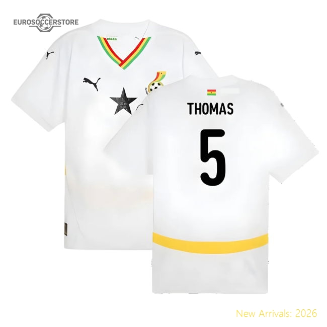 2024-2025 Ghana Home Shirt (Thomas 5)-BuySoccerJersey Hub