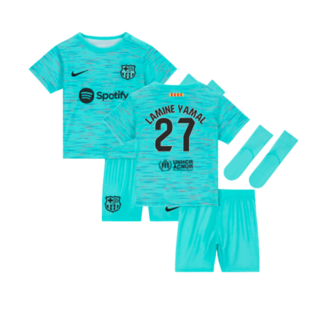 2023-2024 Barcelona Infants Baby Third Kit (Lamine Yamal 27)-BuySoccerJersey Hub