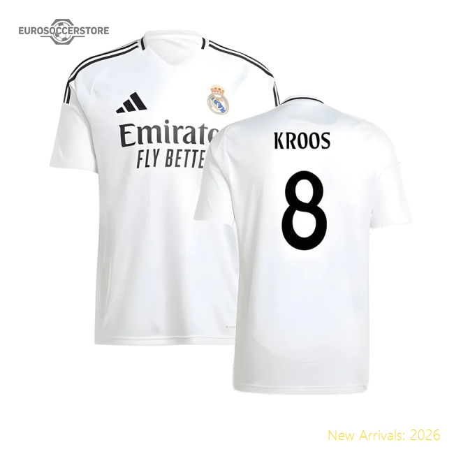 2024-2025 Real Madrid Home Shirt (Kroos 8)-BuySoccerJersey Hub