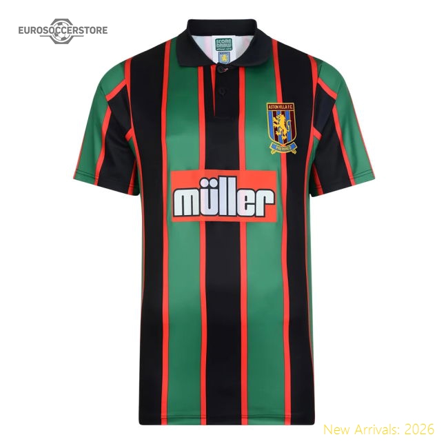 Score Draw Aston Villa 1994 Away Retro Football Shirt-ly44