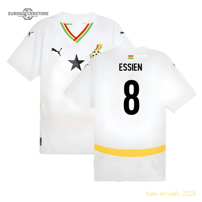 2024-2025 Ghana Home Shirt (Essien 8)-BuySoccerJersey Hub