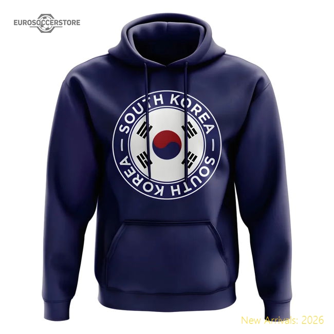 South Korea Football Badge Hoodie (Navy)-ly44