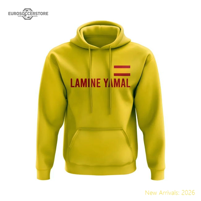 Lamine Yamal Spain Flag Hoody (Yellow)-Football Jersey Hub