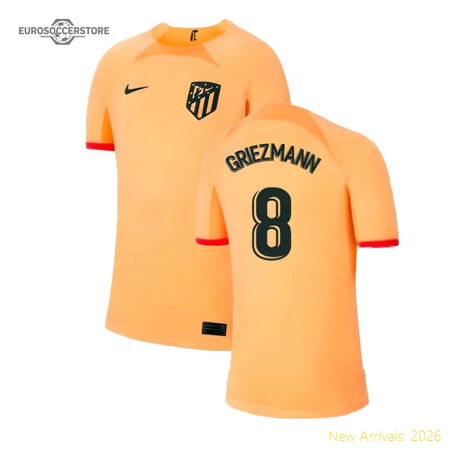2022-2023 Atletico Madrid Third Shirt (Kids) (GRIEZMANN 8)-Football Jersey Hub