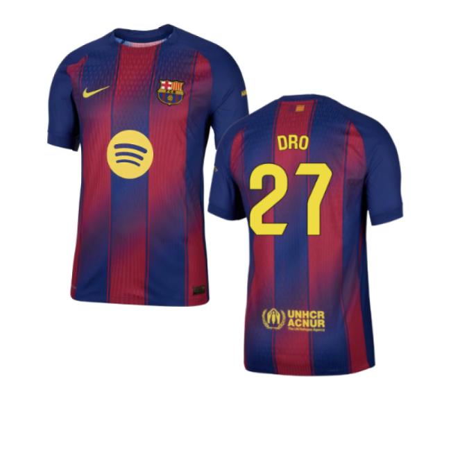 2025-2026 Barcelona Authentic Home Shirt (Dro 27)-BuySoccerJersey Hub