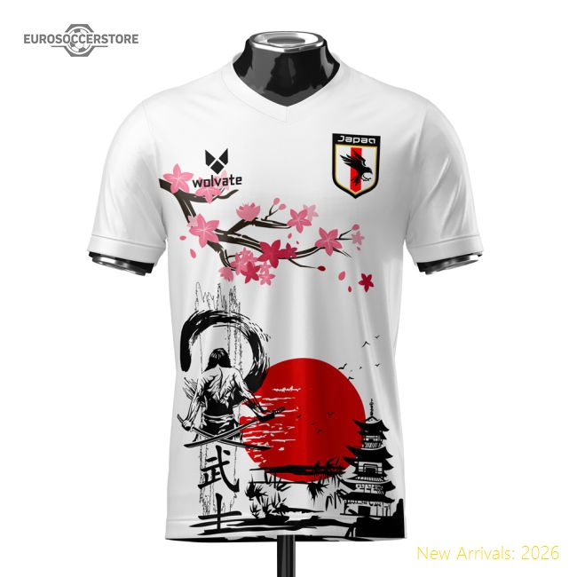 Japan Samurai Heritage Football Jersey (Wolvate) Adult Short Sleeve-ly44