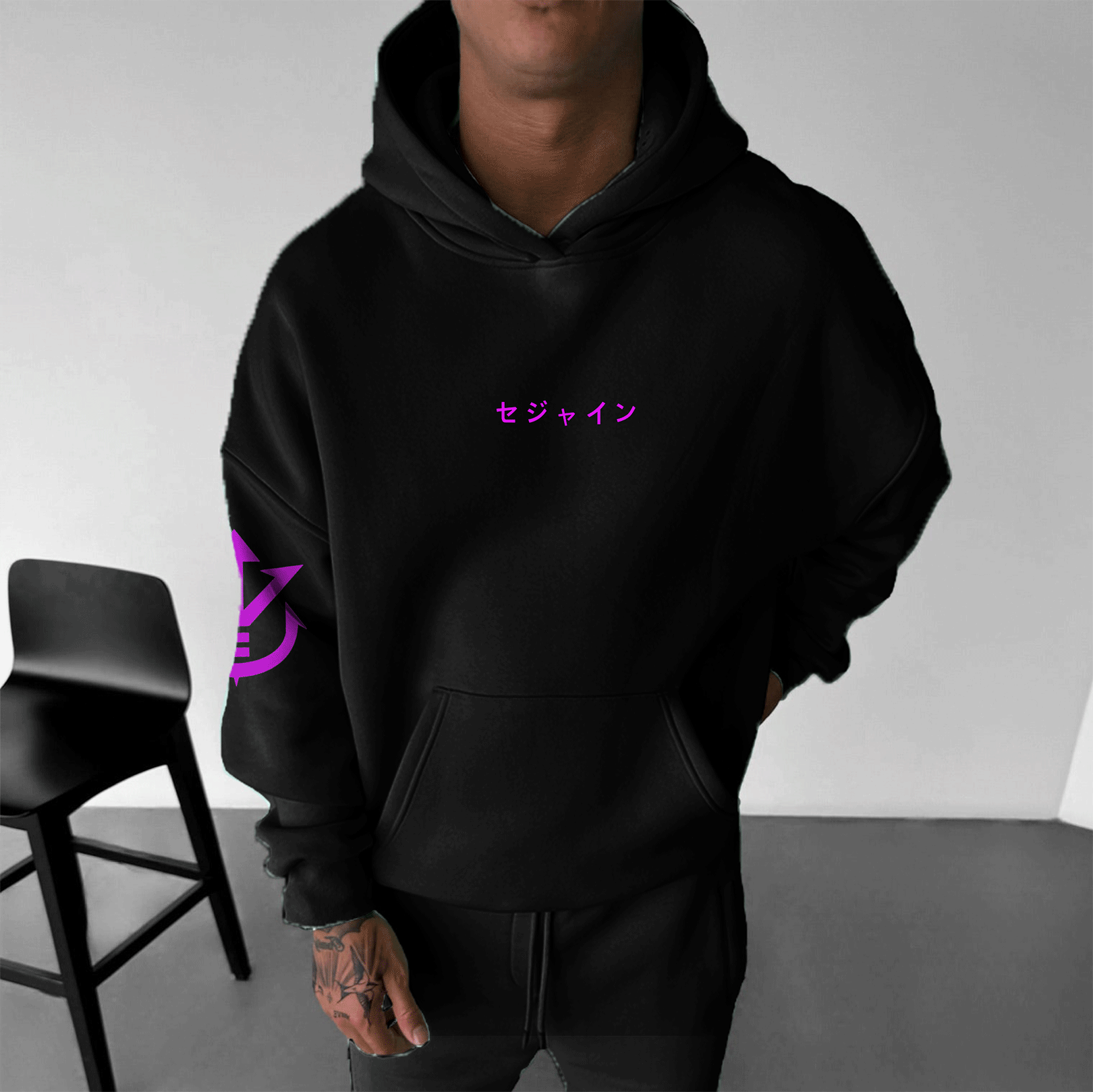 Unisex Casual Anime Print Oversized Hoodie
