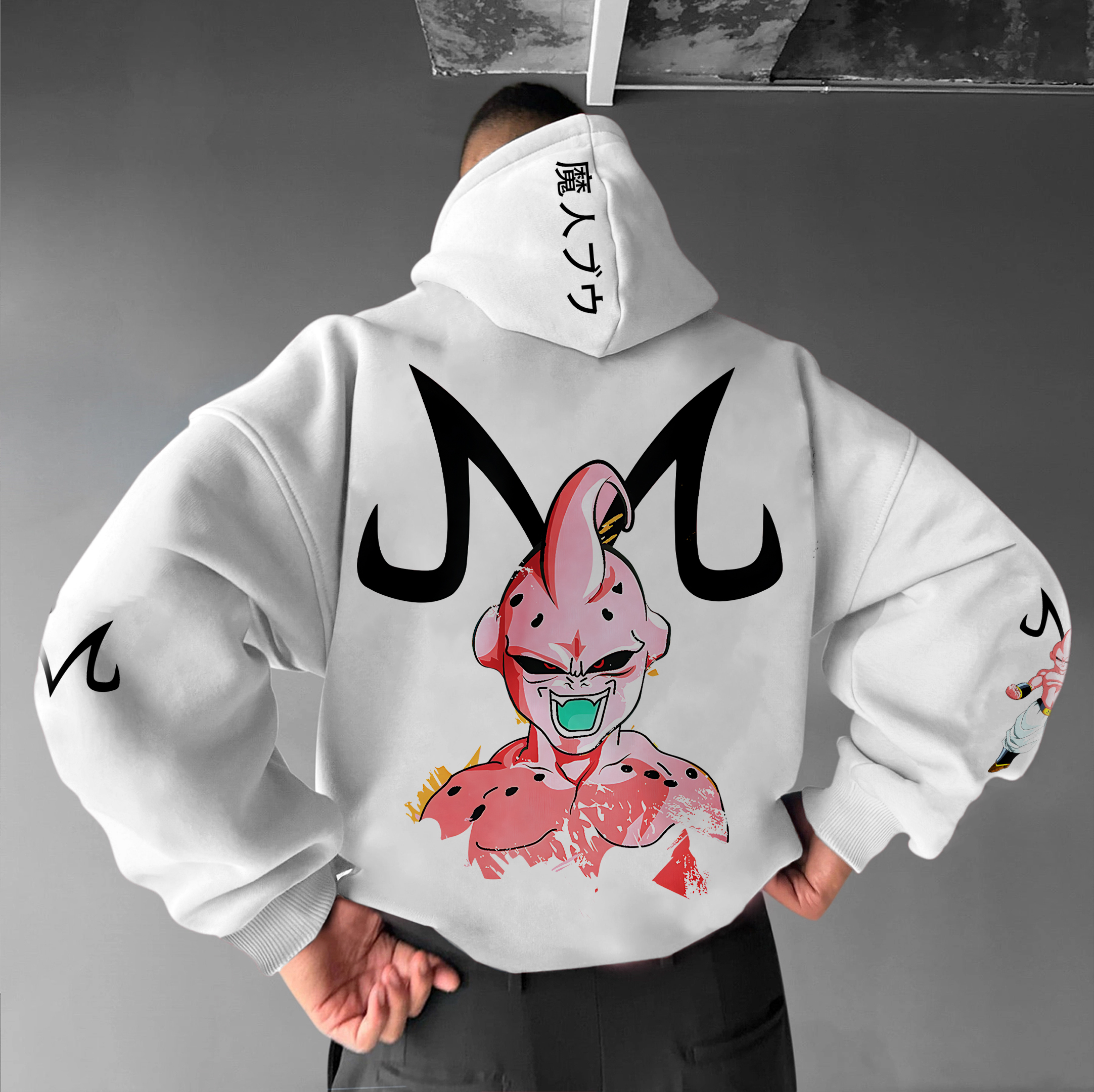 Unisex Oversized Anime Print Hoodie-AnimeClothe