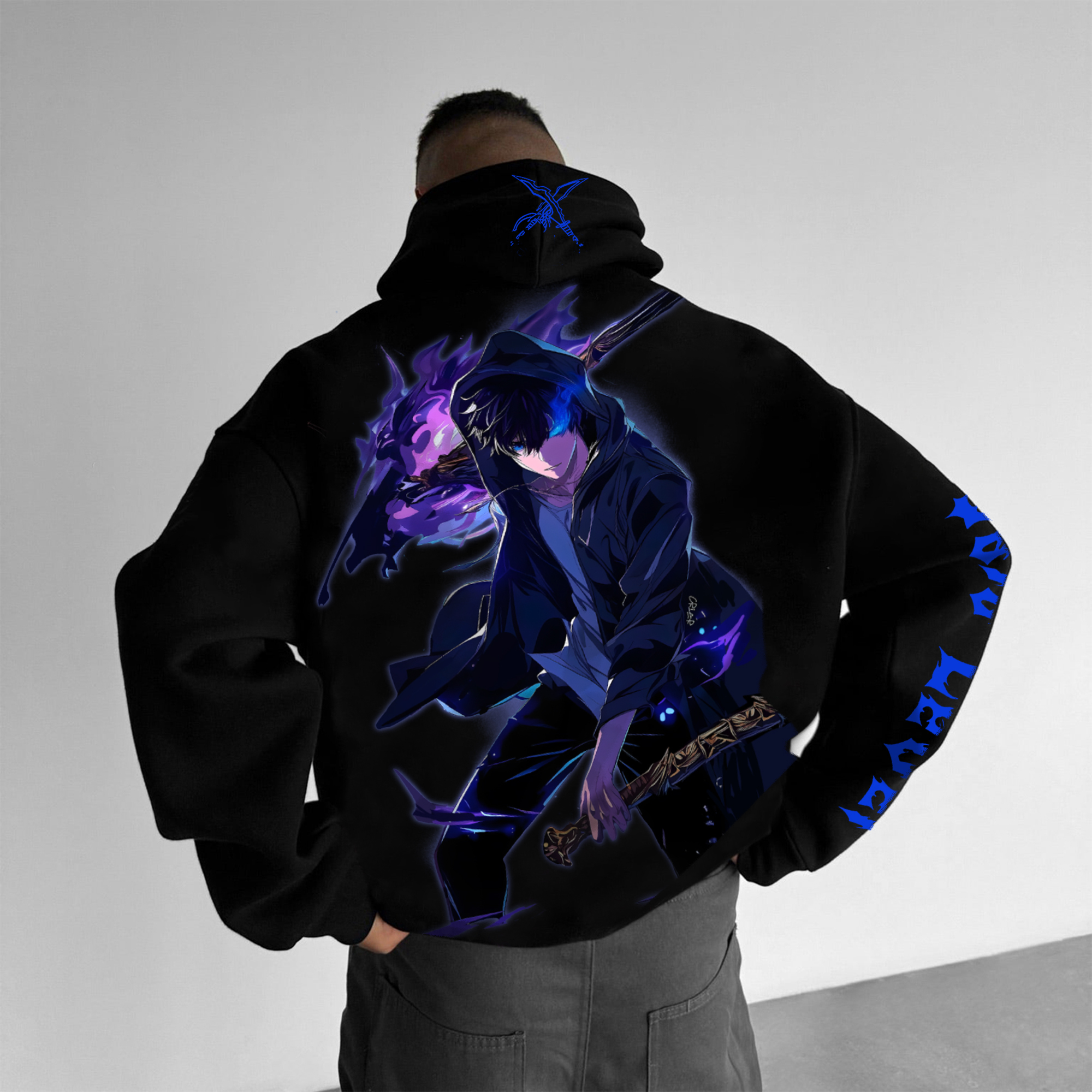  Unisex “Solo Leveling” Anime Graphic Streetwear Vintage Hoodie