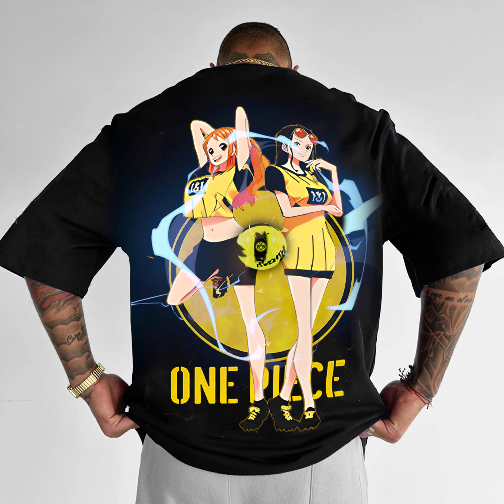 Unisex Vintage T-shirt | Borussia Dortmund x One Piece-AnimeClothe