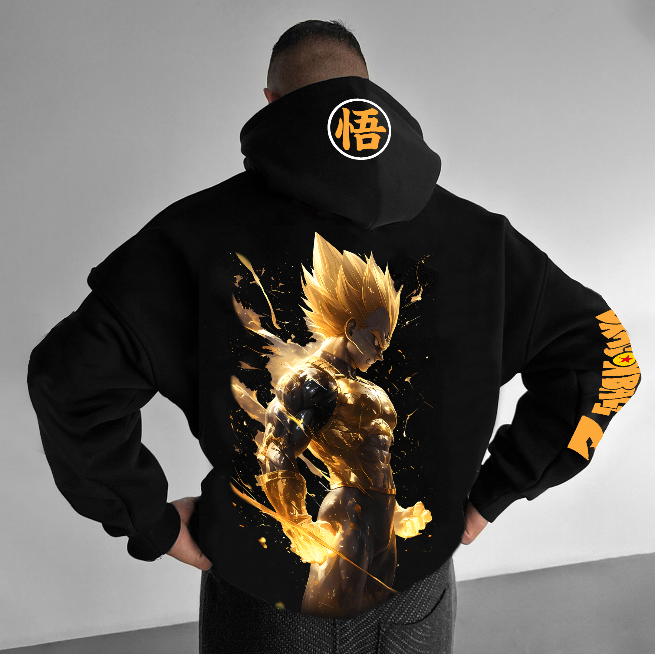 Unisex Anime Print  Casual Oversized Hoodie-AnimeClothe