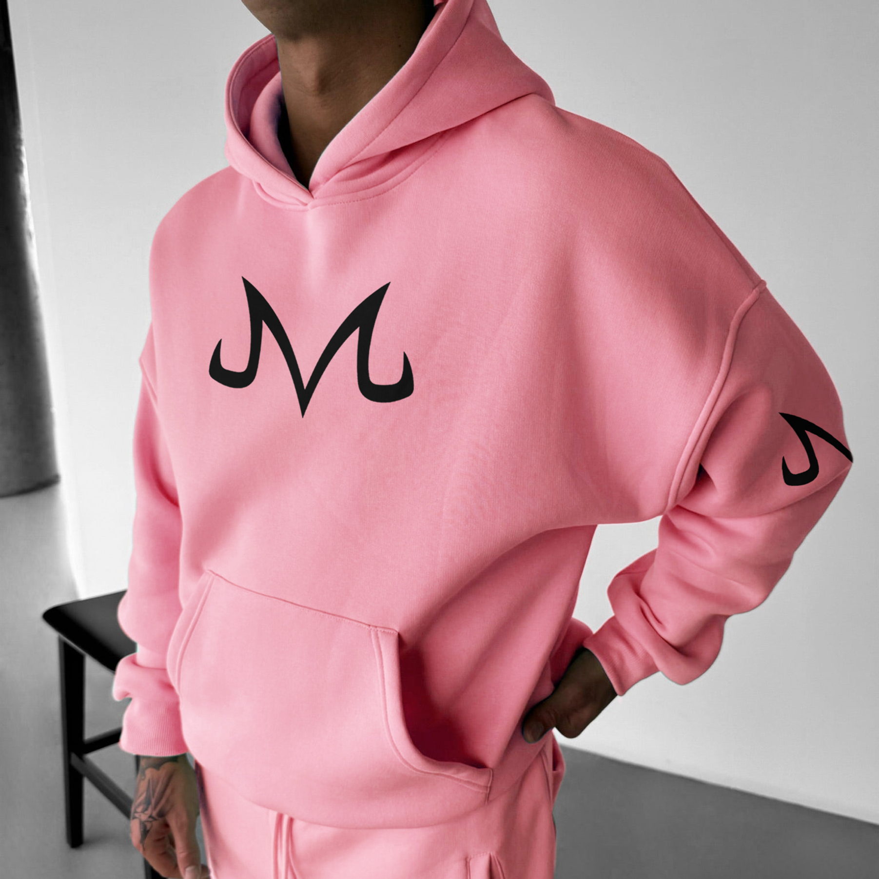 Unisex Oversized Anime Print Hoodie-AnimeClothe