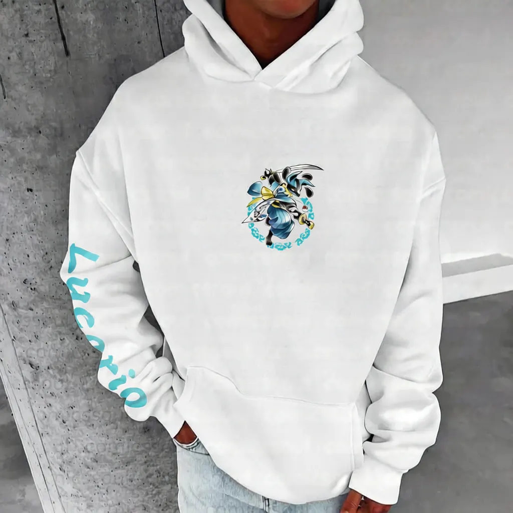 Pokémon Unisex Anime Lucario Hoodie