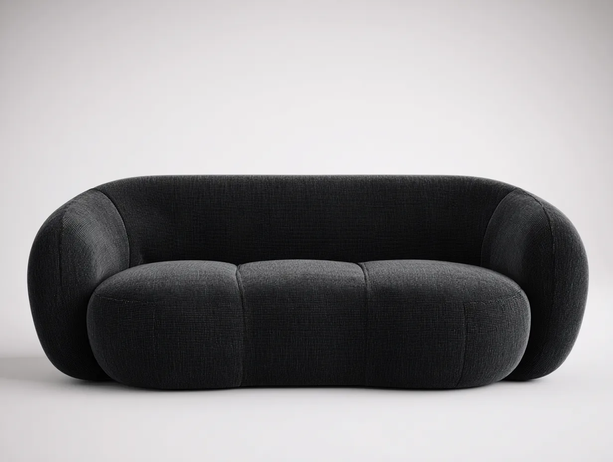 Gerades Sofa-Stoff-208x94x71 cm-Dunkelgrau-Modernes Design-Jaluxzahaus