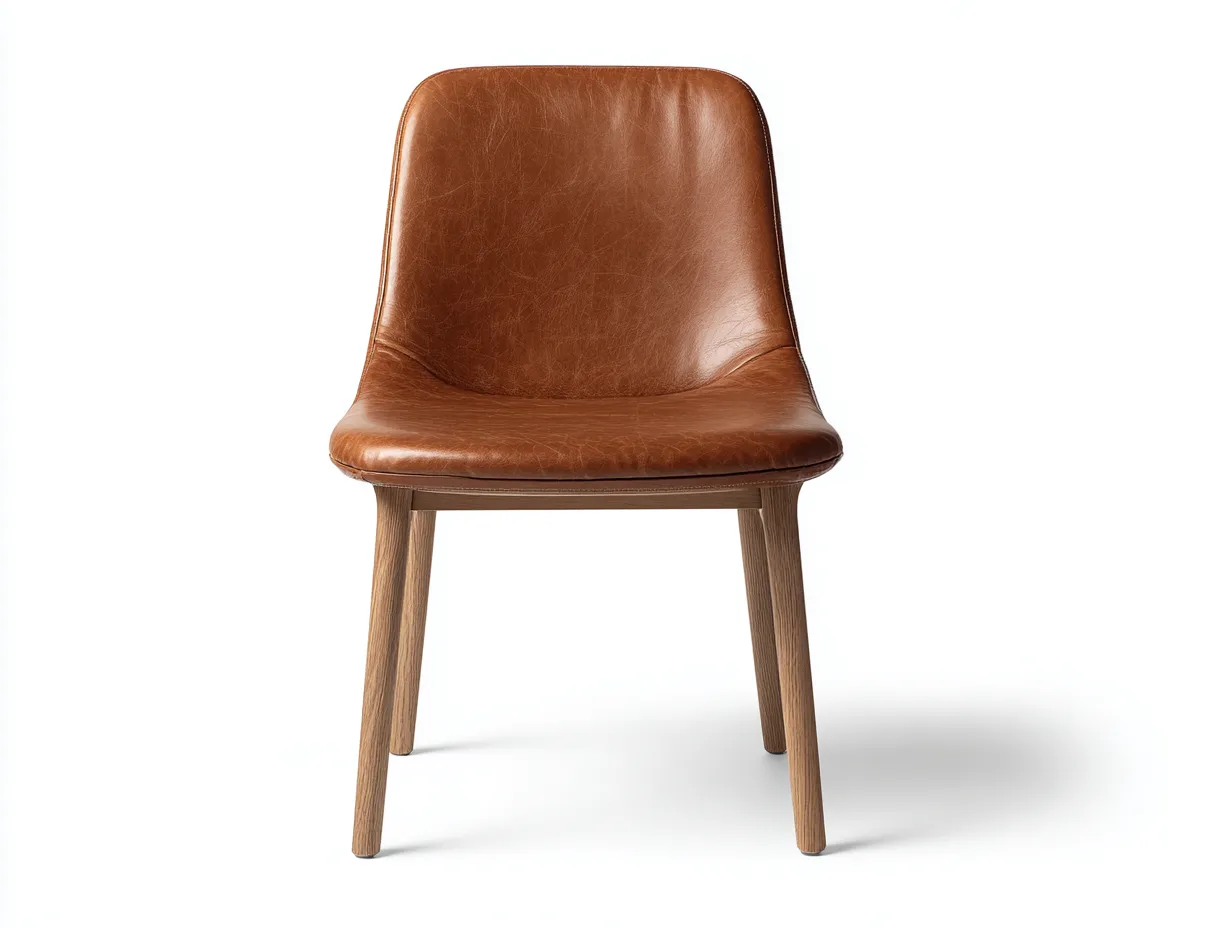 Esszimmerstühle - Kunstleder-Holz - 57x53x83 cm - Braun-Nussbaum - Modern-Cotaocasa