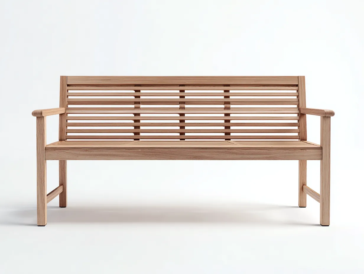 Gartenbank-Holz-152x55x84 cm-Naturholz-Modern-Cotaocasa