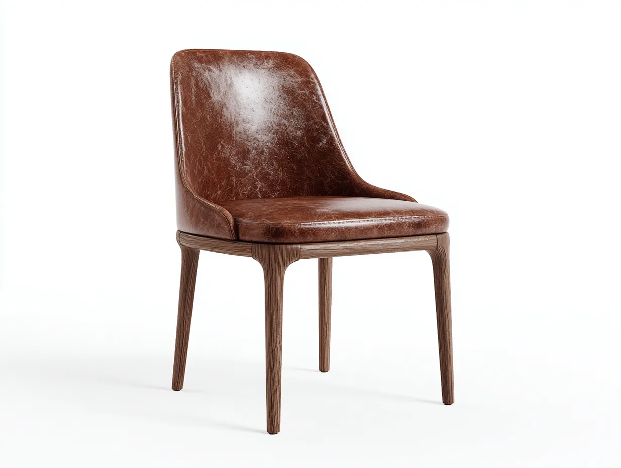 Esszimmerstühle - Kunstleder-Holz - 57x54x84 cm - Braun-Nussbaum - Modern-Cotaocasa