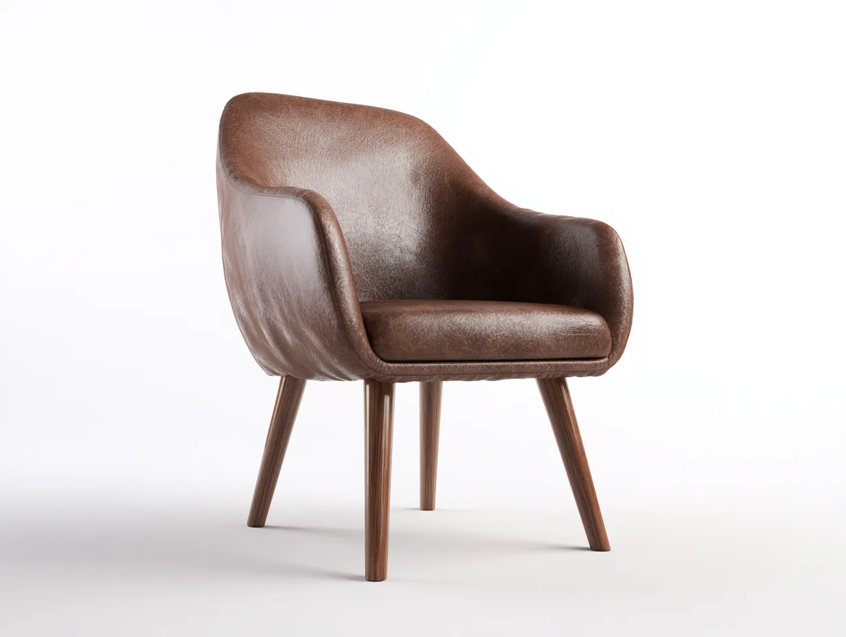 Esszimmerstühle - Kunstleder-Holz - 62x58x84 cm - Braun-Nussbaum - Modern-Cotaocasa