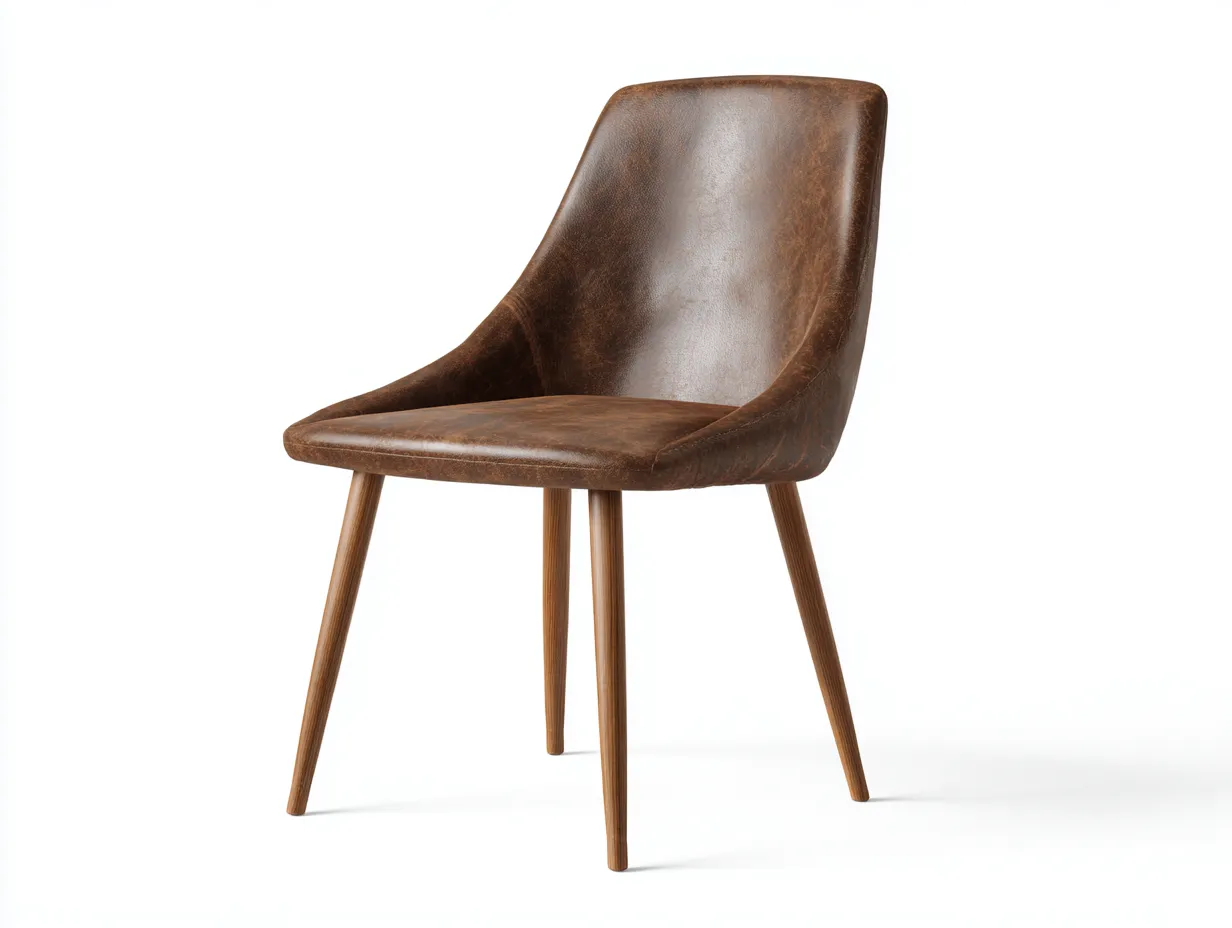 Esszimmerstühle - Kunstleder-Holz - 59x55x85 cm - Braun-Dunkelbraun - Modern-Cotaocasa