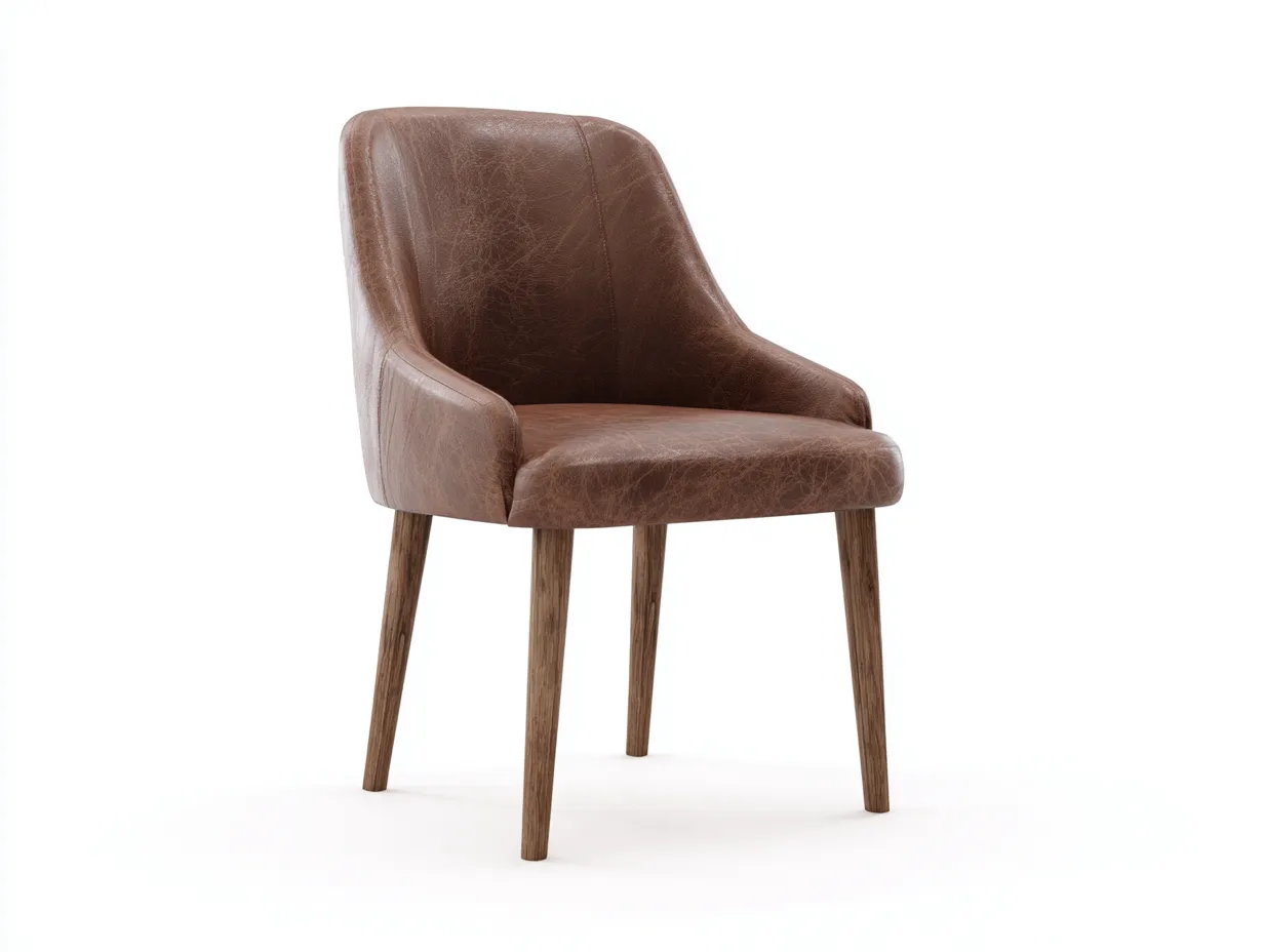 Esszimmerstühle - Kunstleder-Holz - 61x56x87 cm - Braun-Dunkelbraun - Modern-Cotaocasa