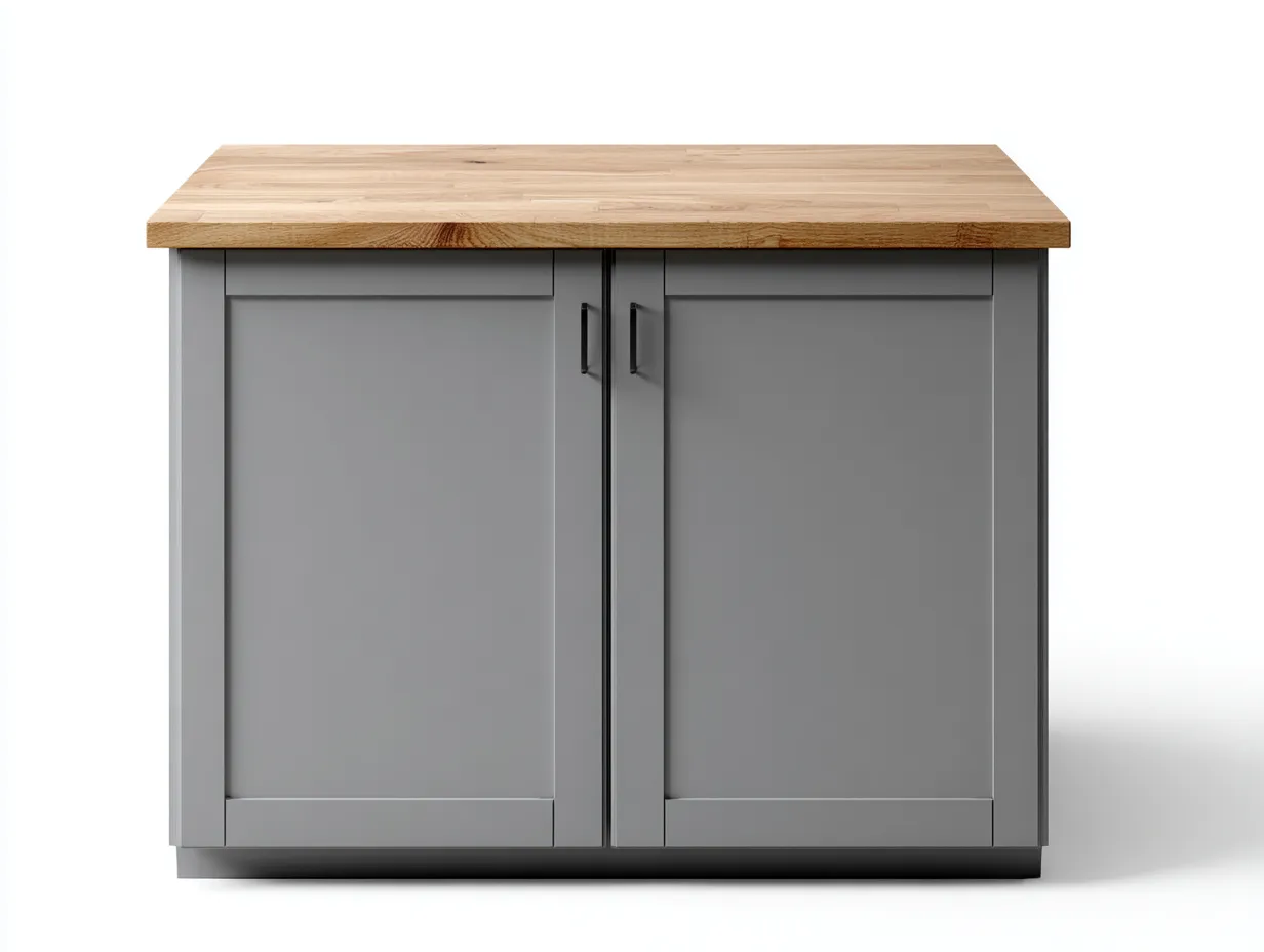 Sideboard-Holzwerkstoff-Eichenholz-118x50x85 cm-Grau-Natur-Modern-Jalosohome