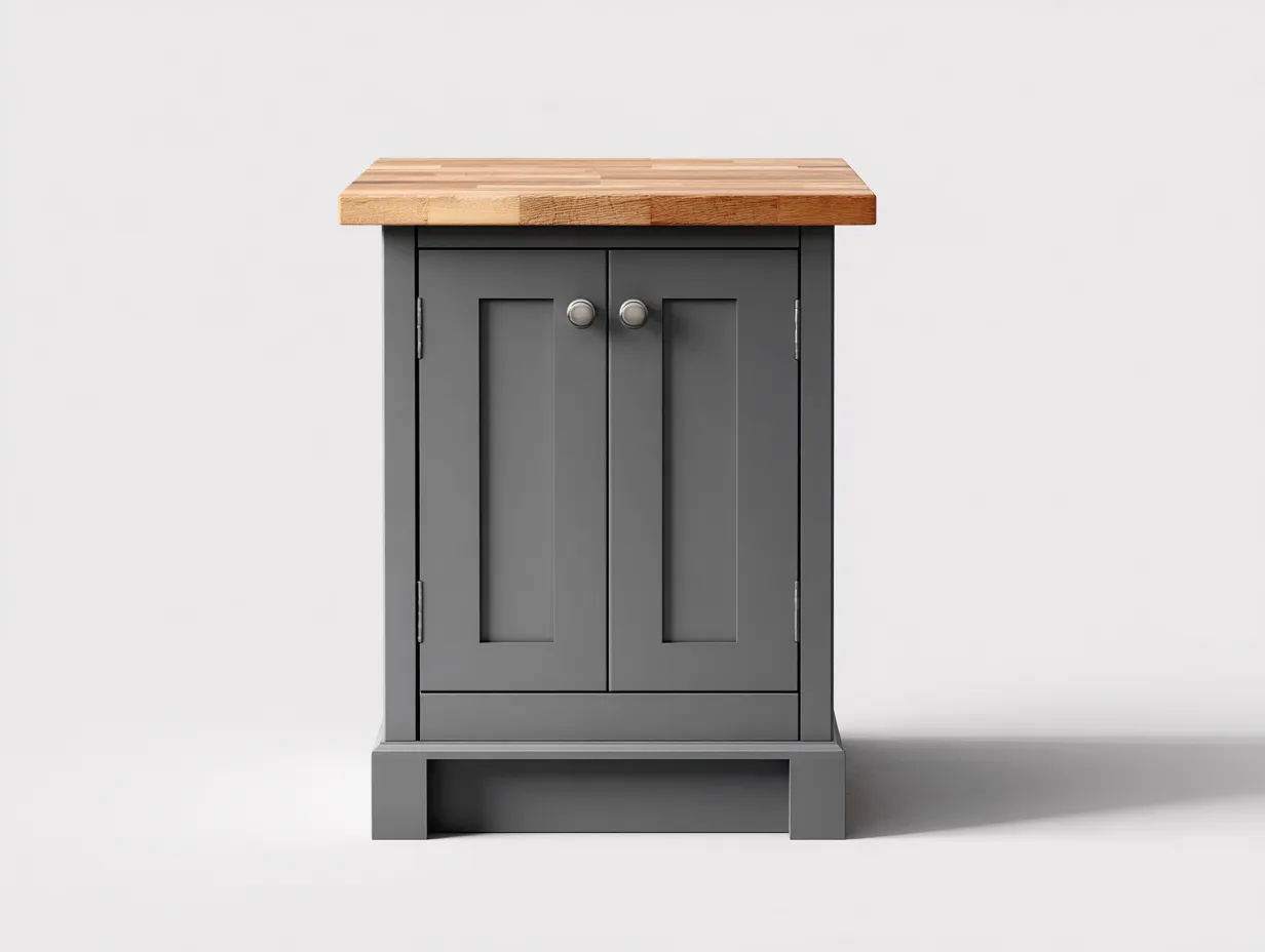 Sideboard-Holzwerkstoff-Eichenholz-68x42x86 cm-Grau-Natur-Landhausstil-Jalosohome