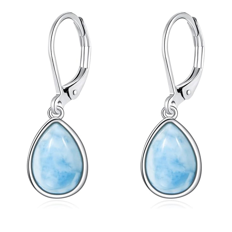 Nature Inspired Sterling Silver Leverback Dangle Earrings for Women