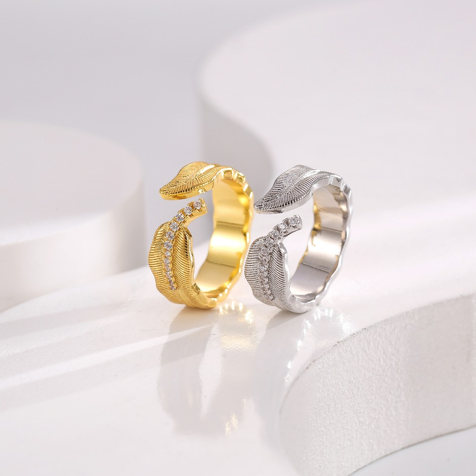 Textured Ribbed Open Adjustable Ring