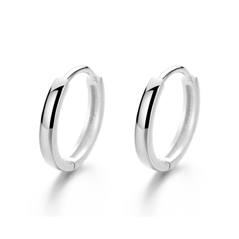 Sterling Silver Classic Polished Huggie Hoop Earrings