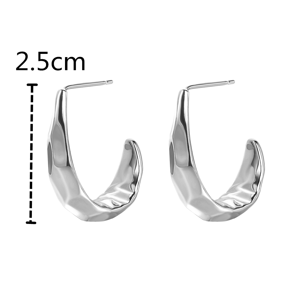 Sculptural Gold - Plated Textured Hoop Earrings