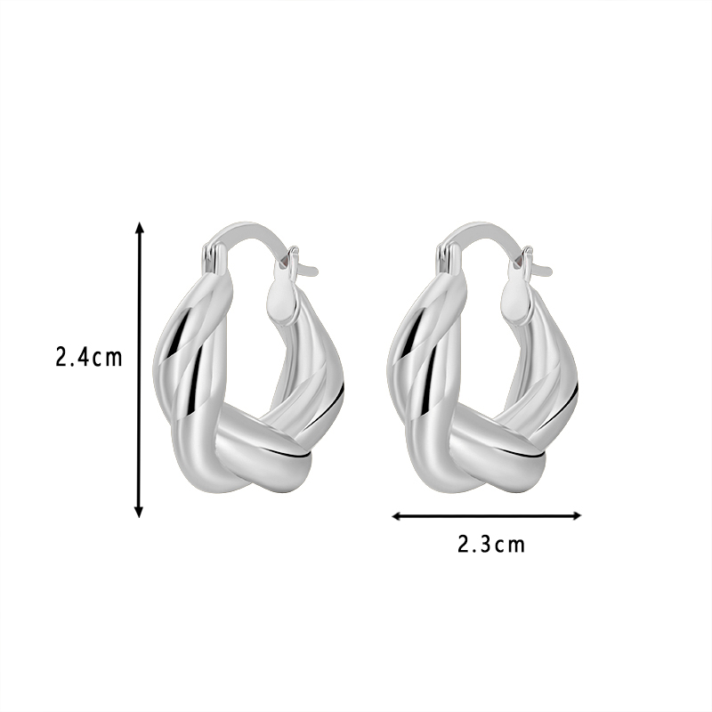 Gold - Toned Twisted Hoop Earrings