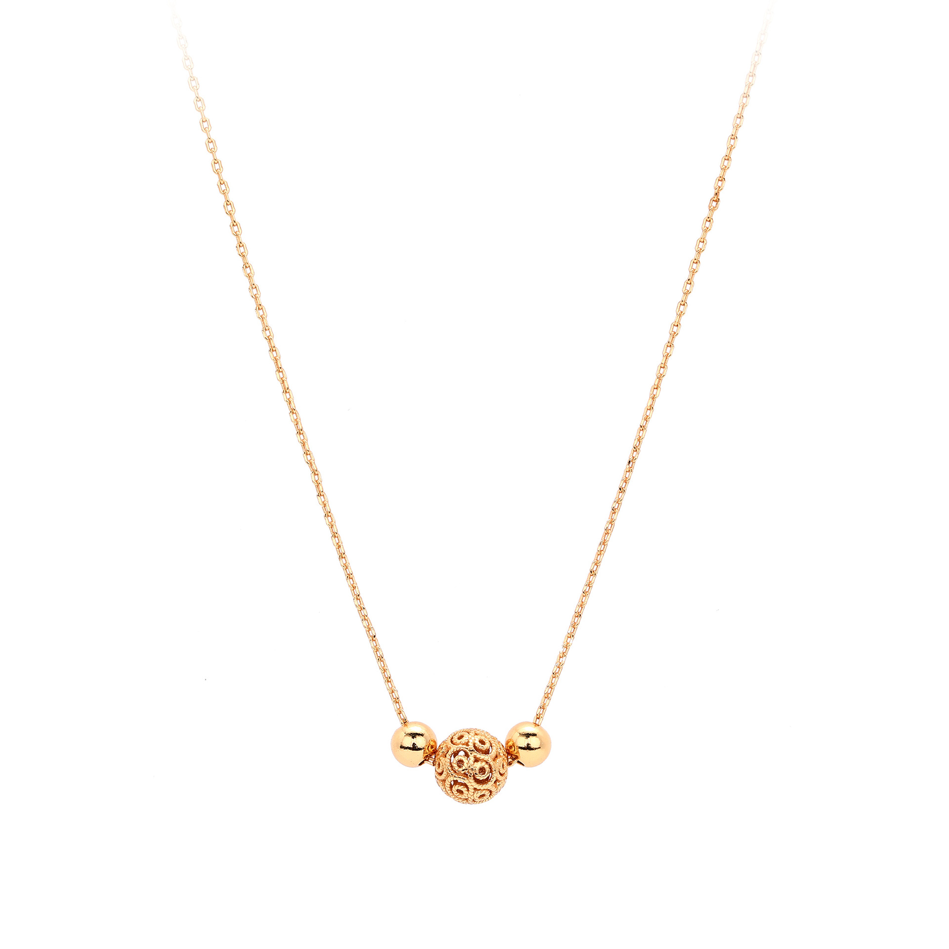 18K Rose Gold Lucky Bear Necklace