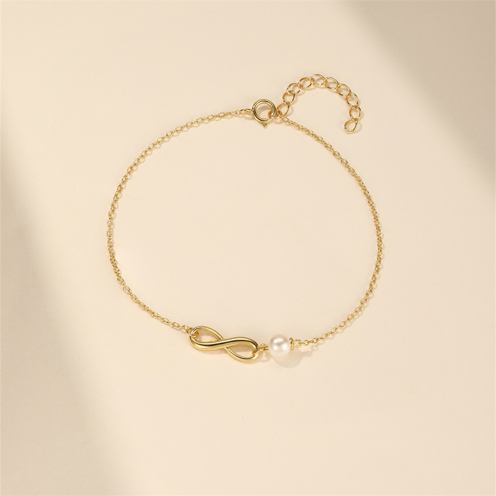 Delicate Freshwater Pearl Link Bracelet with Adjustable Extender