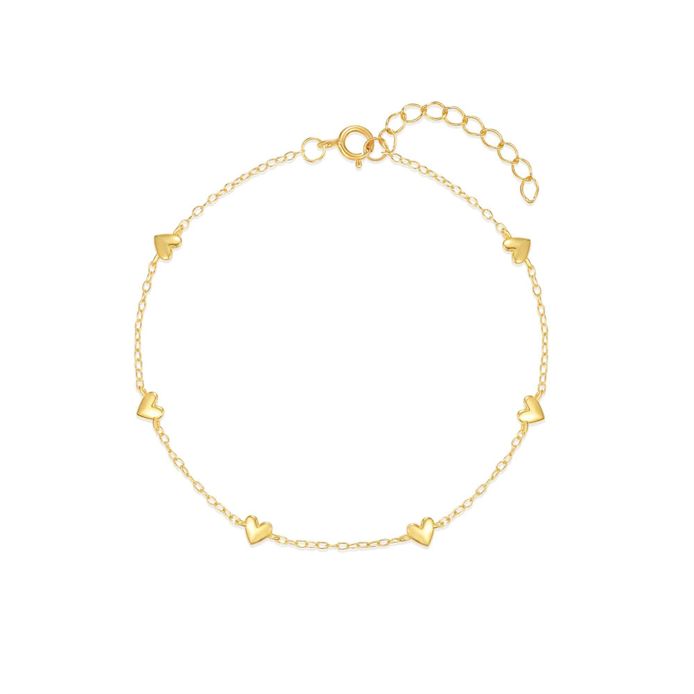 Dainty Multi Heart Chain Bracelet for Women 