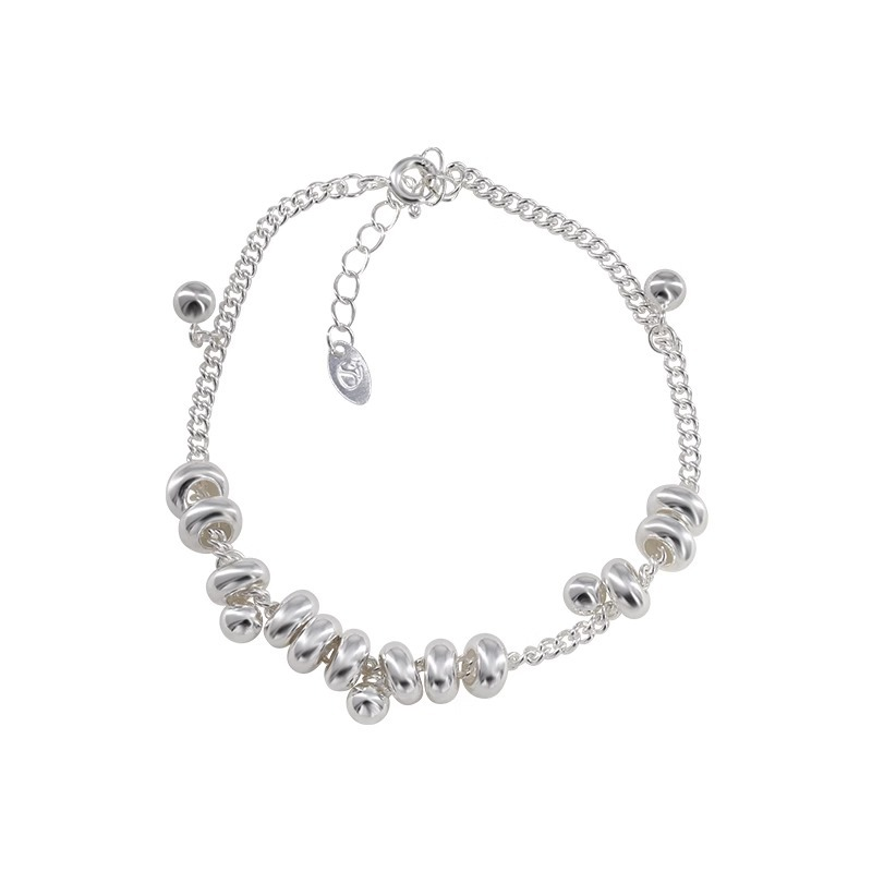 Copper Alloy Adjustable Slider Bracelet with Twisted Beads