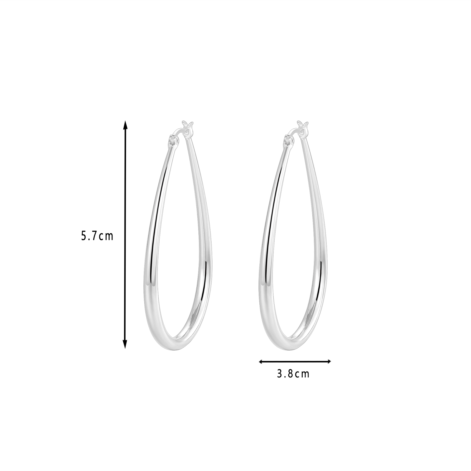 Minimalist Polished Gold - Tone Teardrop Hoop Earrings