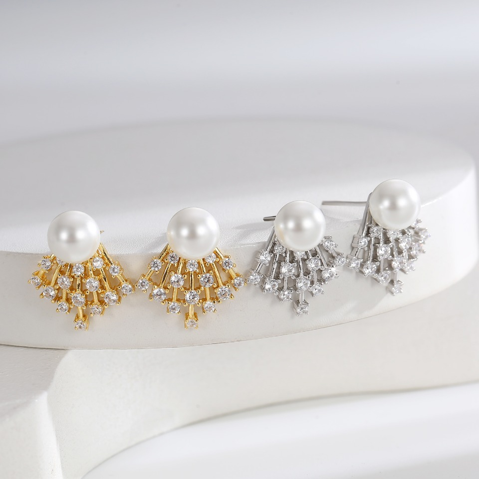Elegant Cascading Crystal Earrings for Women