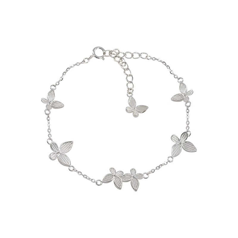 Copper Alloy Dainty Butterfly Charm Bracelet