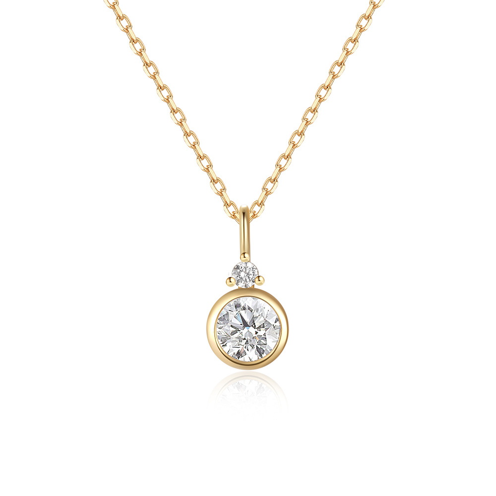 Dainty Solitaire with Cubic Zirconia, Elegant Minimalist Jewelry for Women