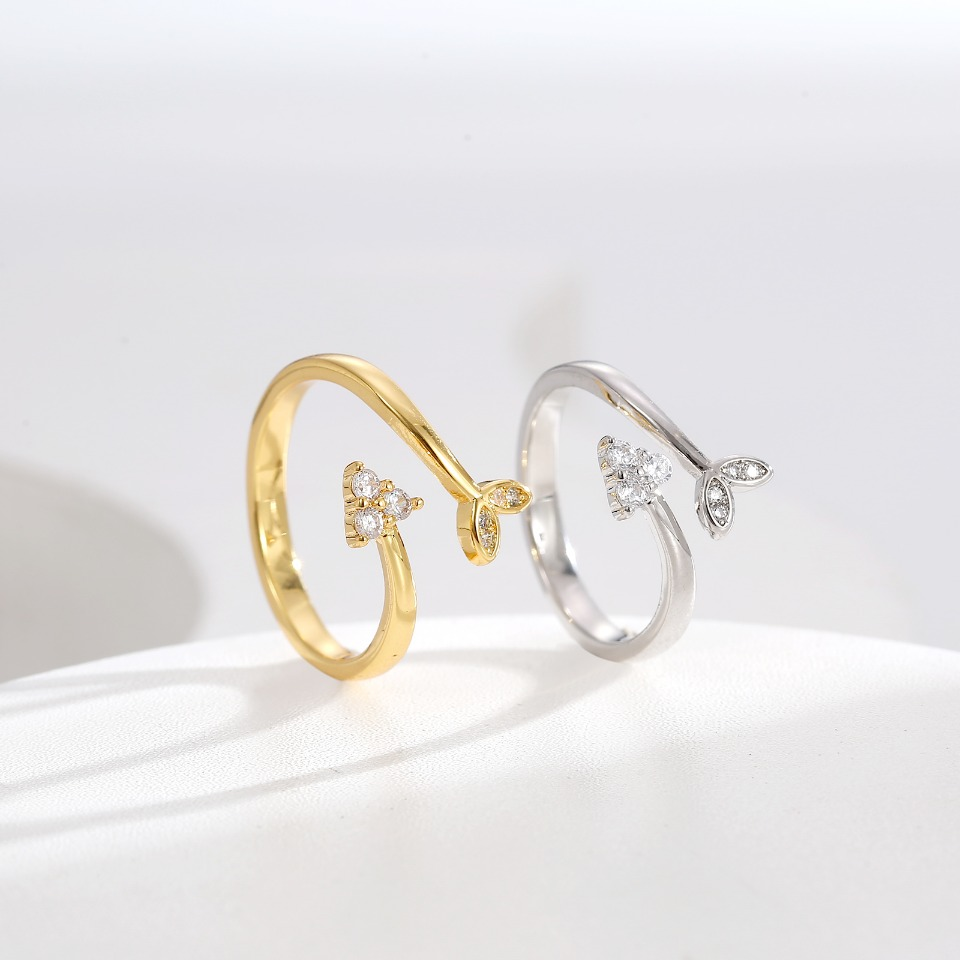 Heart Open Ring with Cubic Zirconia