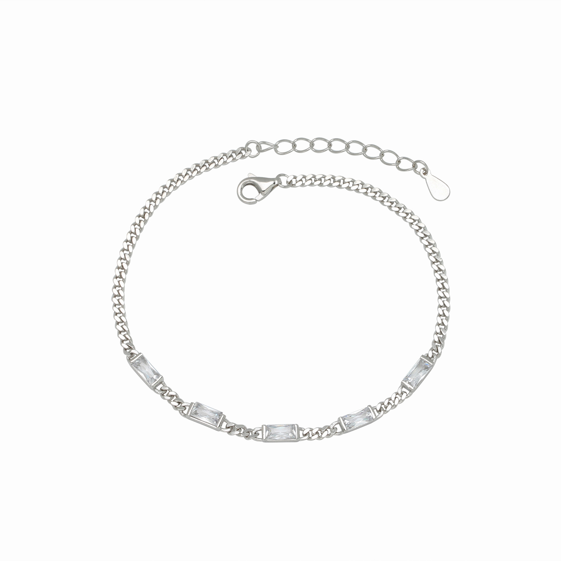 Classic Silver-Tone Link Bracelet for Women